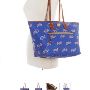Dooney & Bourke Blue Tote with Buffalo Bills Logo